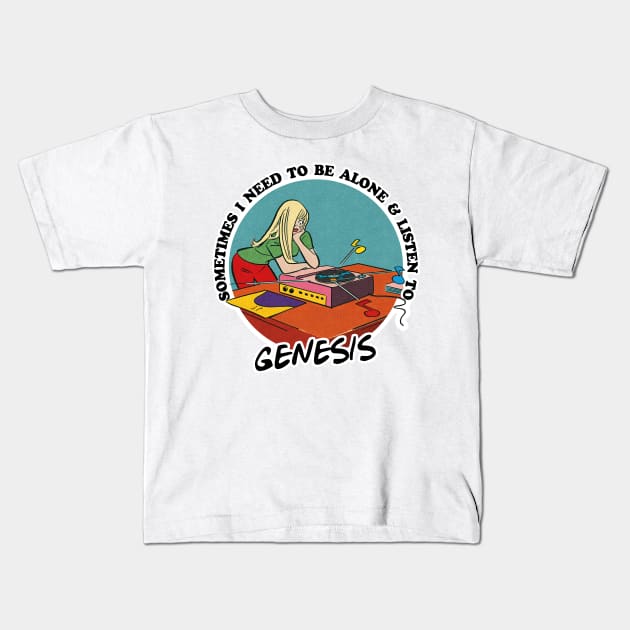 Genesis / 60s Rock Obsessive Fan Gift Kids T-Shirt by DankFutura